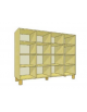 MOBILE CONTENITORE 16 VANI A GIORNO, STRUTTURA NOBILITATO BETULLA O LARICE - cm 138x41x114H