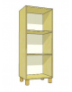 MOBILE CONTENITORE 3 VANI A GIORNO, STRUTTURA NOBILITATO BETULLA O LARICE - cm 53x41x148H