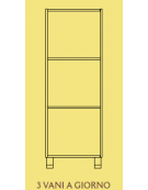 MOBILE CONTENITORE 3 VANI A GIORNO, STRUTTURA NOBILITATO BETULLA O LARICE - cm 53x41x148H