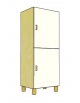 MOBILE CONTENITORE 2 ANTE COLORE A SCELTA E 4 VANI INTERNI, STRUTTURA NOBILITATO BETULLA O LARICE - cm 53x41x148H