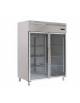 Armadio congelatore BT -18° -22°C a bassa temperatura 2 porte in vetro e luce - Classe E - cm 148x83x201h