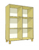 MOBILE CONTENITORE 6 VANI A GIORNO, STRUTTURA NOBILITATO BETULLA O LARICE - cm 104x41x148H