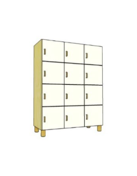MOBILE CONTENITORE 12 ANTE - COLORE A SCELTA - STRUTTURA NOBILITATO BETULLA O LARICE - cm 104x41x148H