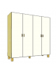 MOBILE CONTENITORE 4 ANTE COLORE A SCELTA E 6 VANI INTERNI, STRUTTURA NOBILITATO BETULLA O LARICE - cm 138x41x148H