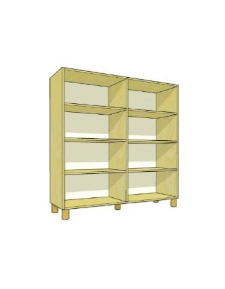 MOBILE CONTENITORE 8 VANI A GIORNO, STRUTTURA NOBILITATO BETULLA O LARICE - cm 138x41x148H