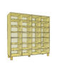 MOBILE CONTENITORE 28 VANI A GIORNO, STRUTTURA NOBILITATO BETULLA O LARICE - cm 138x41x148H