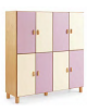 MOBILE CONTENITORE 8 ANTE COLORE A SCELTA E 8 VANI INTERNI, STRUTTURA NOBILITATO BETULLA O LARICE - cm 138x41x148H