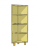 MOBILE ANGOLARE A 90° - 4 VANI A GIORNO - STRUTTURA NOBILITATO BETULLA O LARICE - cm 41x41x148H