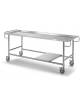 Barella carrello porta salme inox - Dimensioni pianale coricamento salma cm 200x65,5 - Con scarico liquidi laterale