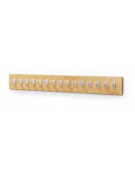 FASCIA APPENDIABITI CON GANCI 15 POSTI, STRUTTURA IN MULTISTRATI DI BETULLA, GANCI IN PLASTICA BIANCA - cm 120x15H