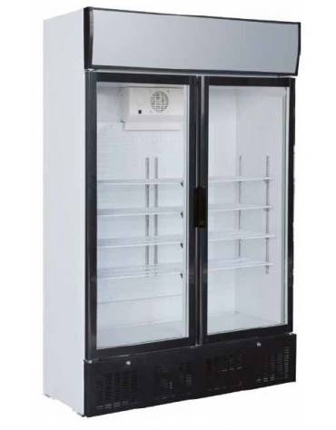 Vetrina frigorifera refrigerata per bevande 2 porte a battente da Lt. 638 - cm 125x55x191,5h