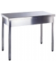 Tavolo da lavoro in acciaio inox, aperto senza ripiano - Dimensioni cm 160x70x85790h