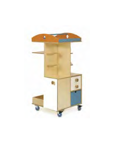 CARRELLO IL TRASFORMISTA, STRUTTURA IN MULTISTRATI DI BETULLA - cm 60x60x120H