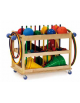 CARRELLO PER ATTREZZATURE PSICOMOTORIE (attrezzature escluse) STRUTTURA IN LEGNO MASSELLO DI FAGGIO FSC - cm 100x60x75H