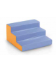 SCALETTINA MORBIDA CON RIVESTIMENTO IN ECOPELLE IGNIFUGA CLASSE 1IM - COLORI A SCELTA - cm 60x60x30H
