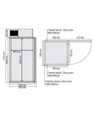 Cella frigorifera negativa surgelati con motore cm. 100x100x212h