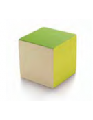 CUBO MINI MORBIDO CON RIVESTIMENTO IN ECOPELLE IGNIFUGA CLASSE 1IM - COLORI A SCELTA - cm 40x40x40H