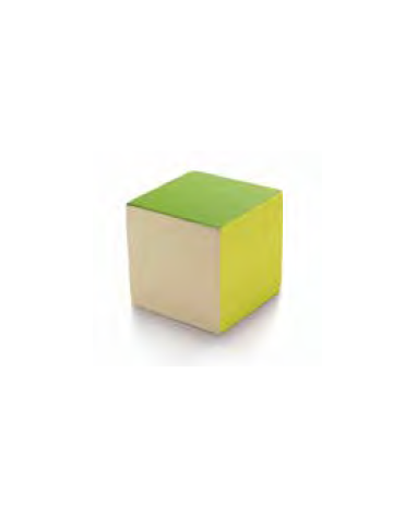 CUBO MINI MORBIDO CON RIVESTIMENTO IN ECOPELLE IGNIFUGA CLASSE 1IM - COLORI A SCELTA - cm 40x40x40H