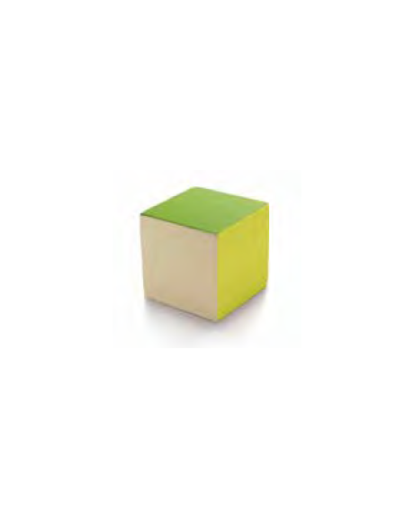 CUBO MINI MORBIDO CON RIVESTIMENTO IN ECOPELLE IGNIFUGA CLASSE 1IM - COLORI A SCELTA - cm 40x40x40H