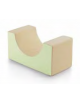 CONCA MINI MORBIDA CON RIVESTIMENTO IN ECOPELLE IGNIFUGA CLASSE 1IM - COLORI A SCELTA - cm 80x40x40H