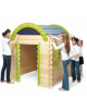 BAITA ASSEMBLABILE IN LEGNO MULTISTRATI DI BETULLA E TETTO IN ECOPELLE IGNIFUGA 1IM DI VARI COLORI - cm 150x150x177H