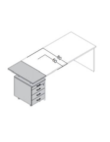 Cassettiera 3+1 per workstation