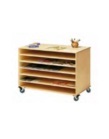 CARRELLO PORTAFOGLI ORIZZONTALE IN LEGNO MULTISTRATI DI BETULLA - cm 112,5x75x75H