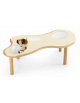 TAVOLO DELLE ESPERIENZE ETA' 0/3 ANNI, CON 2 INSERTI SPECCHIANTI E 1 IN METACRILATO - GAMBE LEGNO MASSELLO - cm 150x75x42H