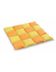TAPPETO PATCHWORK PICCOLO MORBIDO SOFT CON RIVESTIMENTO IN ECOPELLE IGNIFUGA 1IM - COLORI A SCELTA - cm 110x110x3H