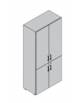 Mobile contenitore alto - N° 2+2 ante in legno con serratura cm 90x45x196h - Colori ante e struttura varie