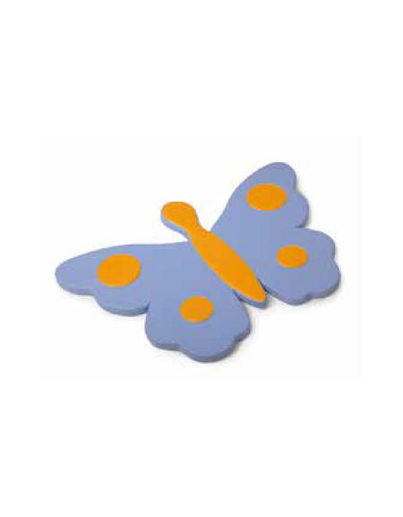 TAPPETO A FORMA DI FARFALLA MORBIDO SOFT CON RIVESTIMENTO IN ECOPELLE IGNIFUGA 1IM - COLORI A SCELTA - cm 150x102x5H