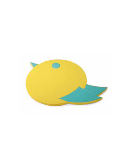 TAPPETO A FORMA DI UCCELLINO MORBIDO SOFT CON RIVESTIMENTO IN ECOPELLE IGNIFUGA 1IM - COLORI A SCELTA - cm 173x123x5h