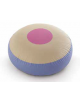 CUSCINO TONDO MAXI SOFFICE CON RIVESTIMENTO IN ECOPELLE IGNIFUGA 1IM - COLORI A SCELTA - cm Ø 130x35H