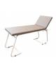 Lettino da visita medica con telaio in acciaio bianco - 1 snodo - Portata Kg 120 - colore grigio - cm 180x61x75h