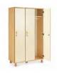 ARMADIO SPOGLIATOIO ADULTI A 1 VANO CON 1 ANTA COLORI A SCELTA + SERRATURA, STRUTTURA NOBILITATO BETULLA - cm 34x50x196H