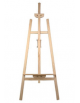 CAVALLETTO DA PITTURA REGOLABILE IN LEGNO MASSELLO - cm 51x178H massima - cm 135H telaio