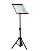 LEGGIO MUSICALE REGOLABILE CHIUDIBILE CON CUSTODIA IN METALLO VERNICIATO - cm 52x8x6 H da 45 a 125 cm