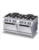 Cucina a gas 8 Fuochi con 2 forni a gas GN 2/1 - Dimensioni cm.160x90X84/90h - Potenza totale Kw 43,4