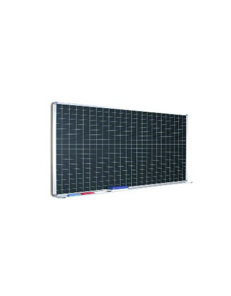 LAVAGNA QUADRETTATA GRANDE A PARETE IN ACCIAIO PORCELLANATO MAGNETICO FINITURA ARDESIA - cm 200x120H