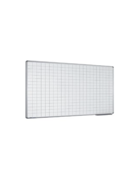 LAVAGNA QUADRETATA GRANDE  A PARETE IN ACCIAIO PORCELLANATO MAGNETICO BIANCO - cm 200x120H