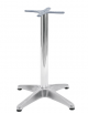 Base con palo centrale, struttura in alluminio con piedini regolabili - Per piano quadrato 80x80 - h cm 70