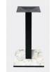 Base con colonna metallo COLORE NERO h 73,3 cm e piastra inferiore cm 40x40 in stratificato HPL COMPACT colore a scelta