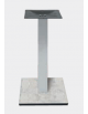Base con colonna in acciaio inox satinato h 73,3 cm e piastra inferiore cm 40x40 in stratificato HPL COMPACT colore a scelta