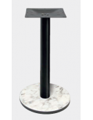 Base con colonna metallo COLORE NERO h 73,3 cm e piastra inferiore cm Ø 40 in stratificato HPL COMPACT colore a scelta