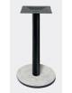 Base con colonna metallo COLORE NERO h 73,3 cm e piastra inferiore cm Ø 50 in stratificato HPL COMPACT colore a scelta
