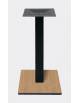Base con colonna metallo COLORE NERO h 73,3 cm e piastra inferiore cm 50x50 in stratificato HPL COMPACT colore a scelta