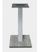Base con colonna in acciaio inox satinato h 111 cm e piastra inferiore cm 40x40 in stratificato HPL COMPACT colore a scelta