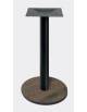 Base con colonna metallo COLORE NERO  h 111 cm e piastra inferiore cm Ø 40 in stratificato HPL COMPACT colore a scelta