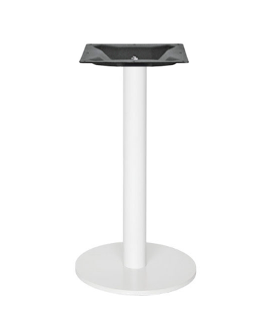 Base con struttura acciaio verniciato COLORE BIANCO piedini regolabili - per piano tondo massimo diametro cm 120 - cm Ø 60x72