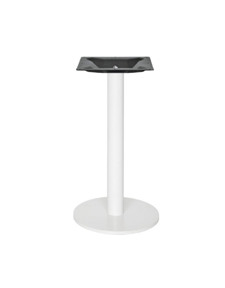 Base con struttura acciaio verniciato COLORE BIANCO piedini regolabili - per piano tondo massimo diametro cm 120 - cm Ø 60x72